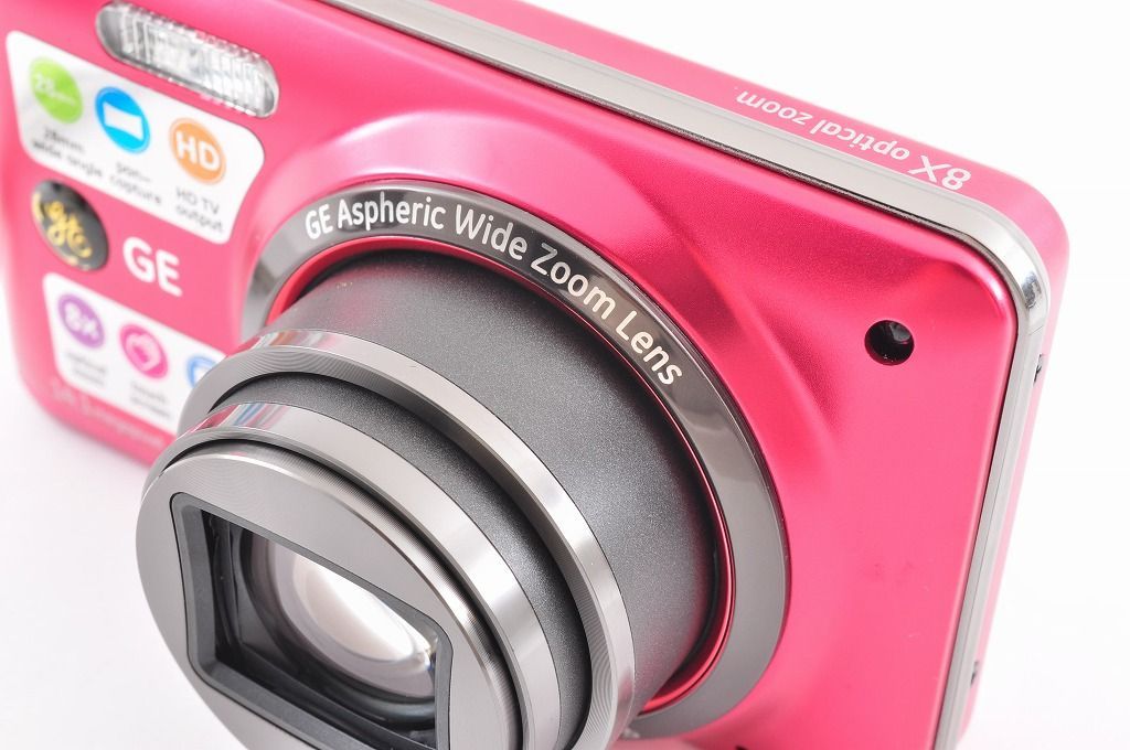 GE E1486TW コンパクトデジタルカメラ レッド - メルカリ