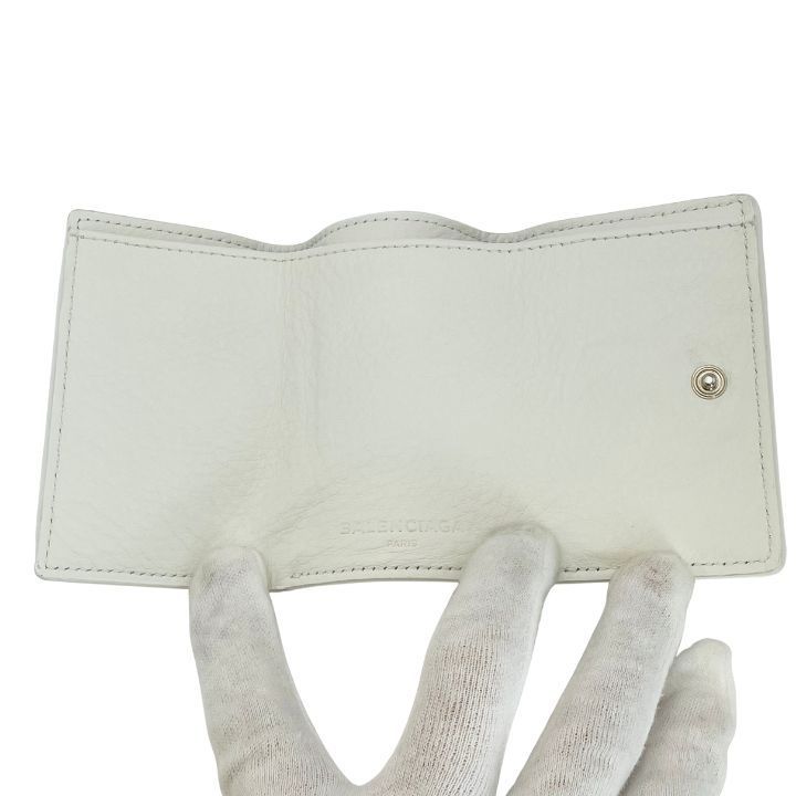 BALENCIAGA バレンシアガ ペーパーミニ 三つ折り財布 ホワイト - メルカリ