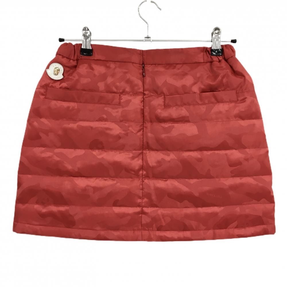 美品】マークアンドロナ ダウンスカート レッド 迷彩 カモフラ