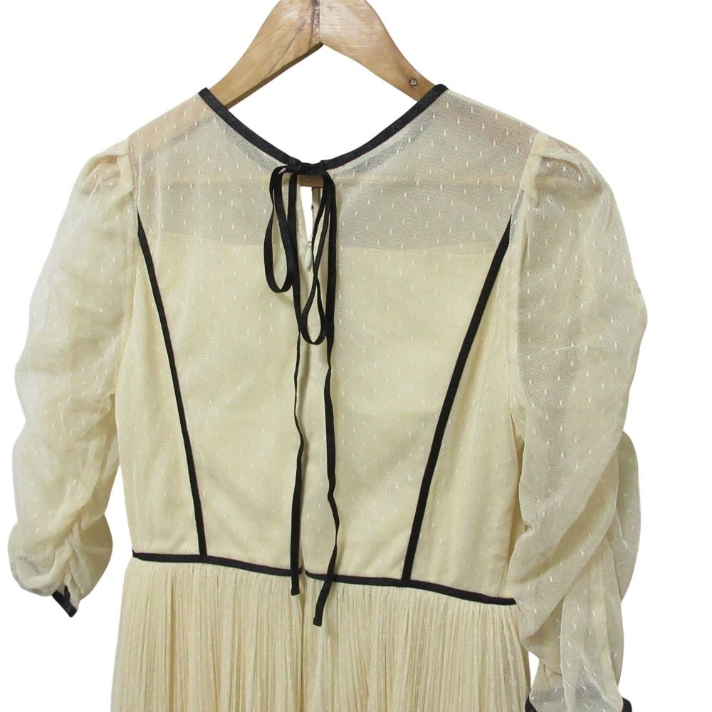 美品 23AW CELFORD セルフォード ロング パネルラインドットチュール