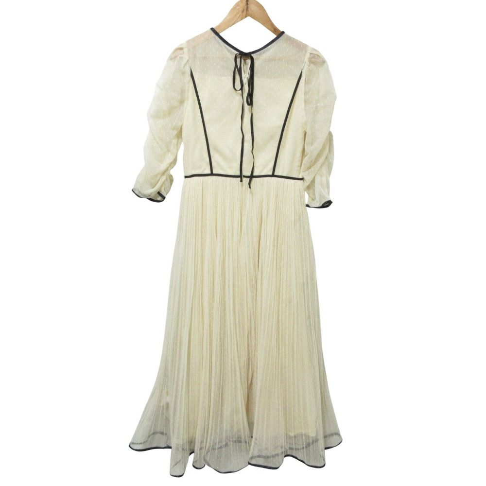 美品 23AW CELFORD セルフォード ロング パネルラインドットチュール