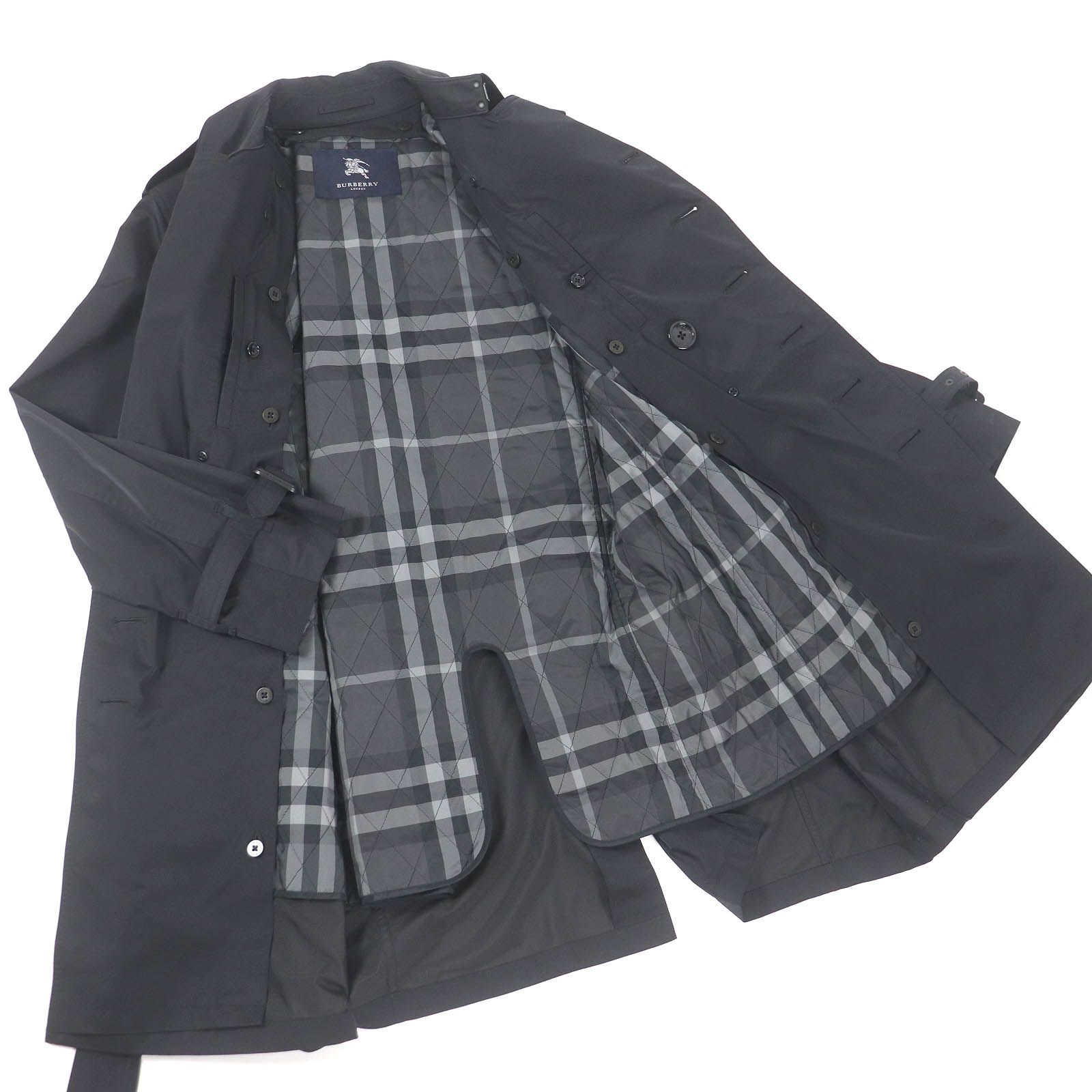 【kantaほぼ未使用】バーバリーロンドンスプリングトレンチコートライナー 美品□BURBERRY LONDON バーバリーロンドン 裏チェック 中綿ライナー
