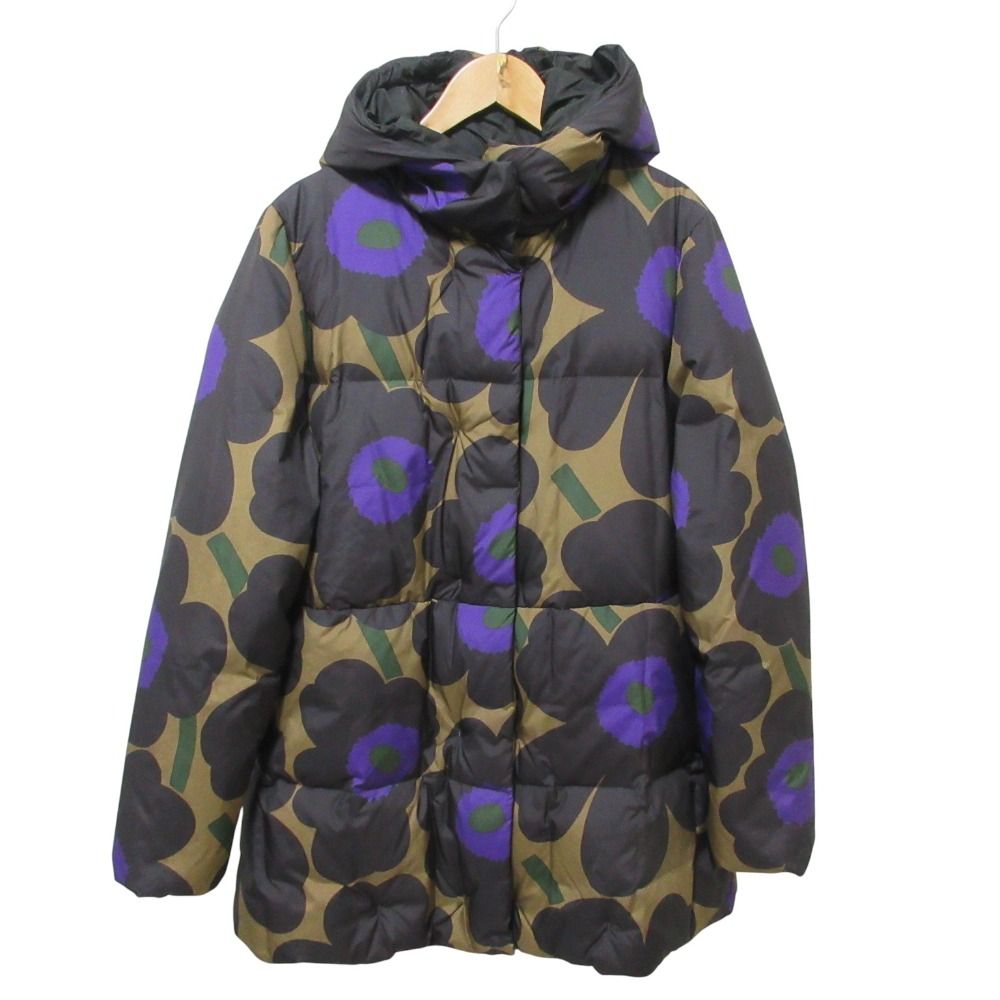 マリメッコmarimekko ウニッコ アウター ジャケット ダウン 美品 Marimekko マリメッコ ウニッコプリント ダウンジャケット コート