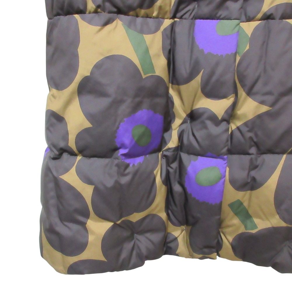 美品 Marimekko マリメッコ ウニッコプリント ダウンジャケット コート