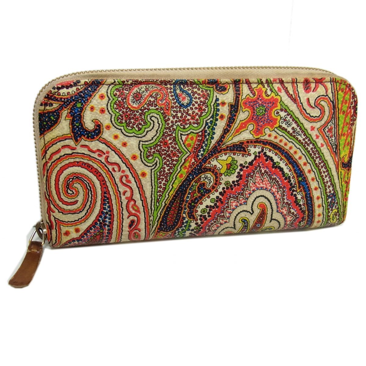 ◇ETRO エトロ ラウンドジップウォレット 長財布 小銭入れあり 