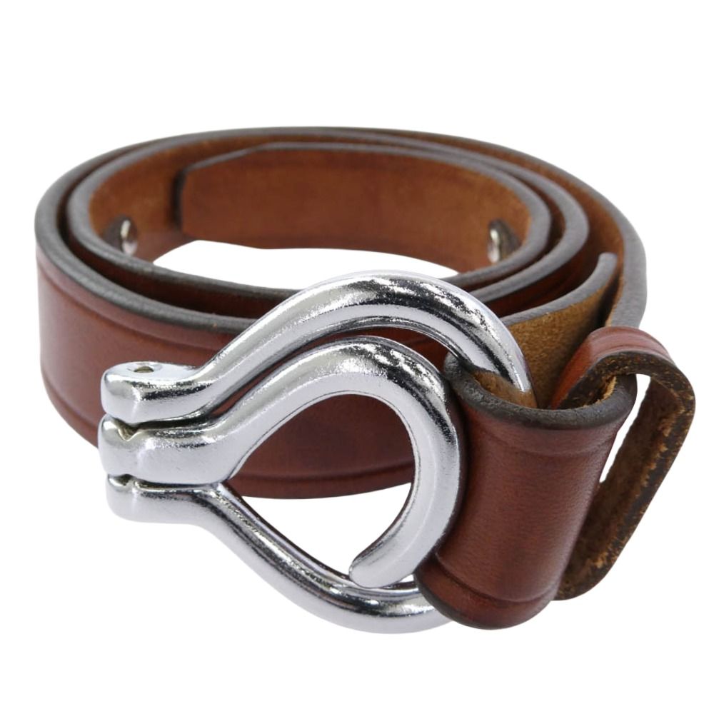 TORY LEATHER トリーレザー フックバックル レザー ベルト ブラウン系