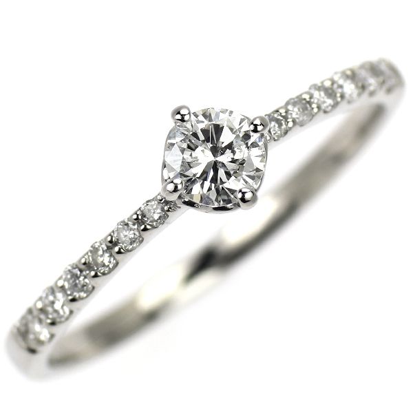 Pt900 ダイヤモンド リング 0.207ct D0.13ct - メルカリ