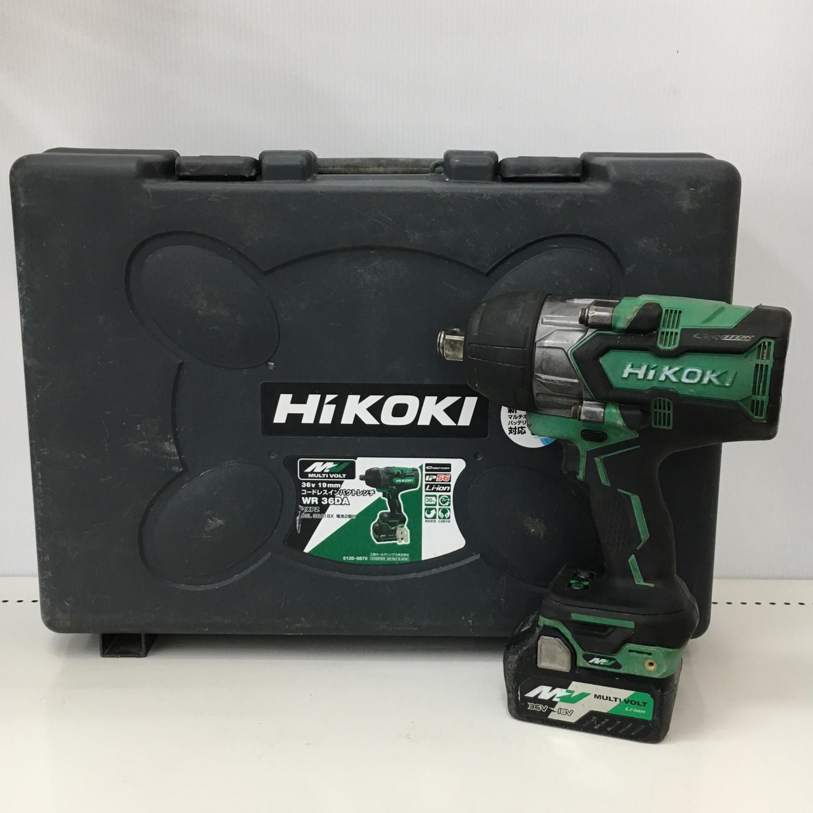 △△HiKOKI ハイコーキ コードレスインパクトレンチ WR 36 DA 36|18 v マルチボルト 充電器 充電池 ケース付