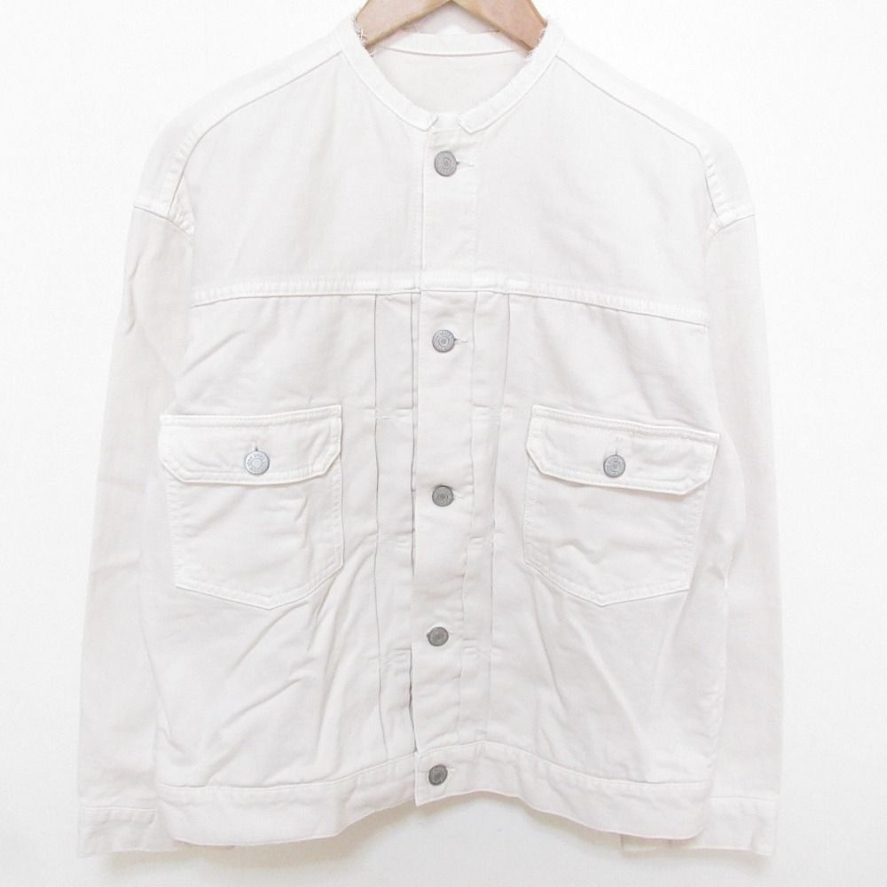 美品 IENA イエナ LATELIER ノーカラー デニムジャケット サイズ38 
