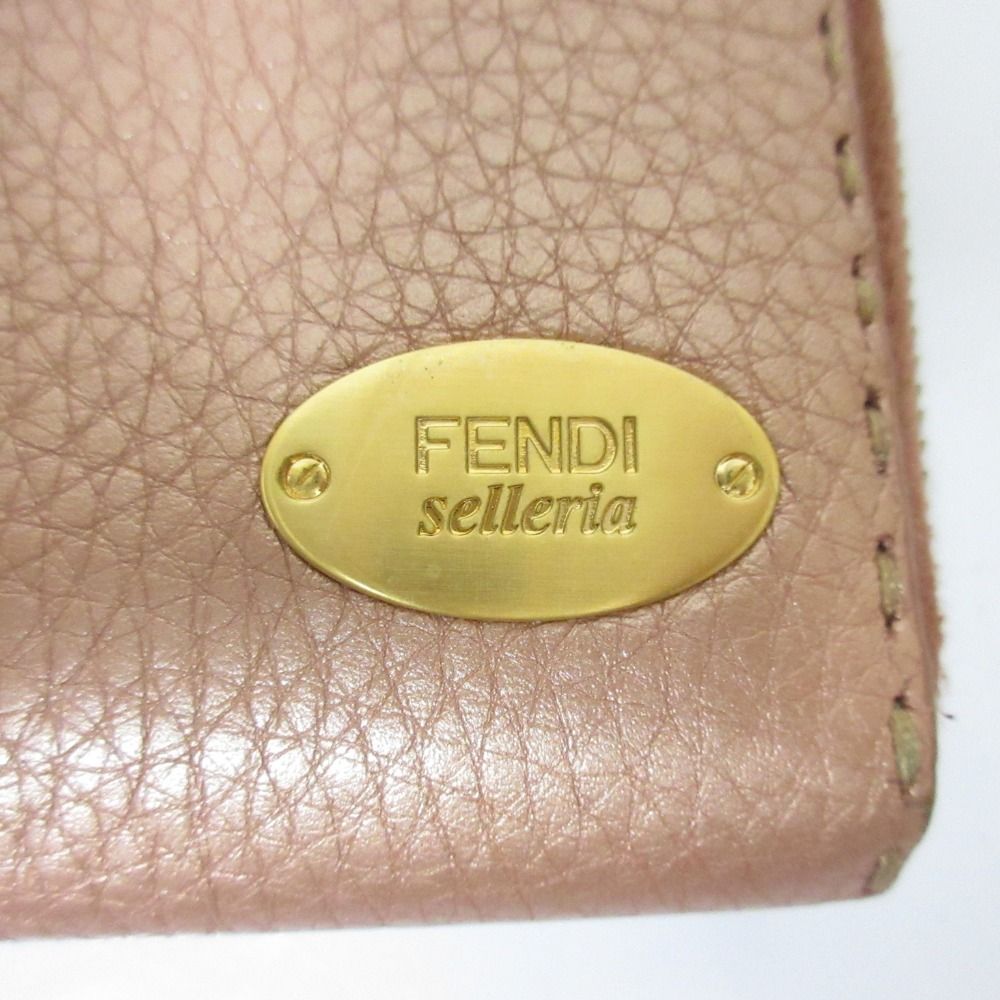 良品 FENDI フェンディ セレリア レザー ジップアラウンド ロング