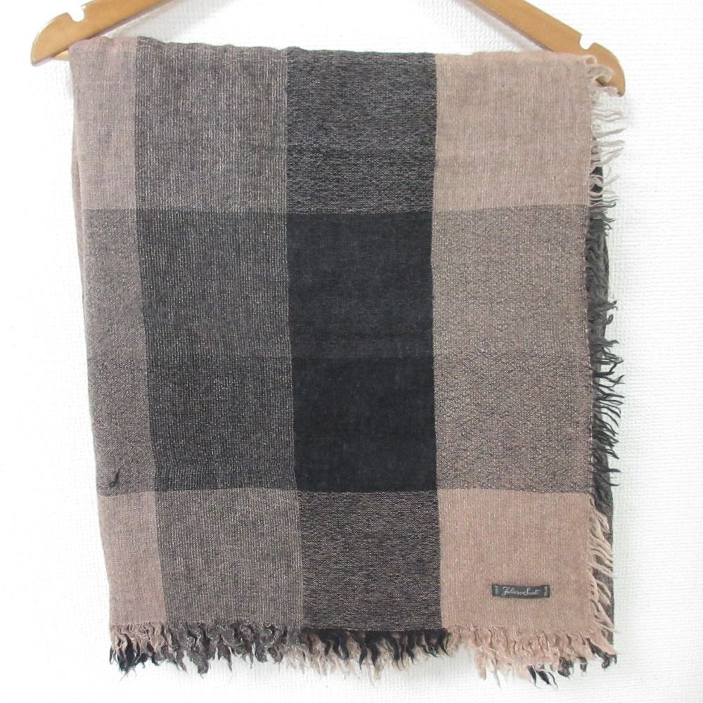 良品 Faliero Sarti ファリエロサルティ ビッグチェック 大判 ストール
