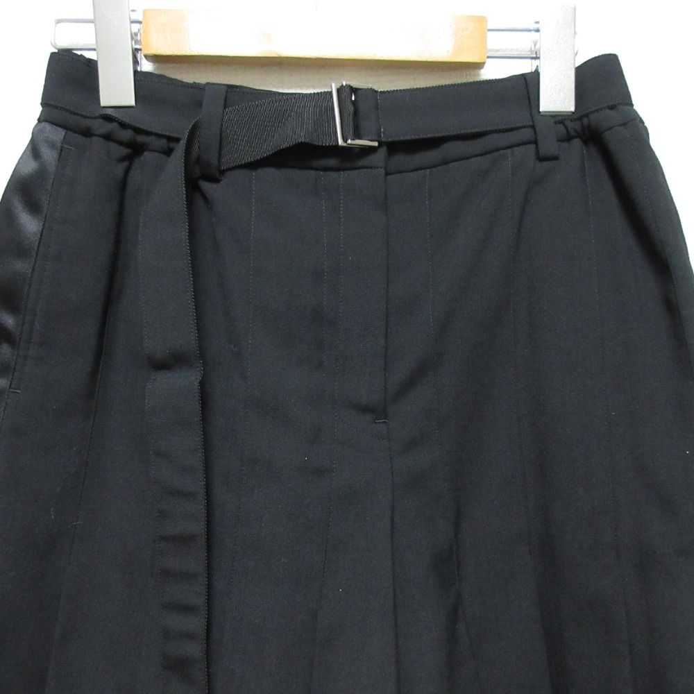 美品 23SS sacai サカイ SUITING SHORTS プリーツ ショートパンツ 23