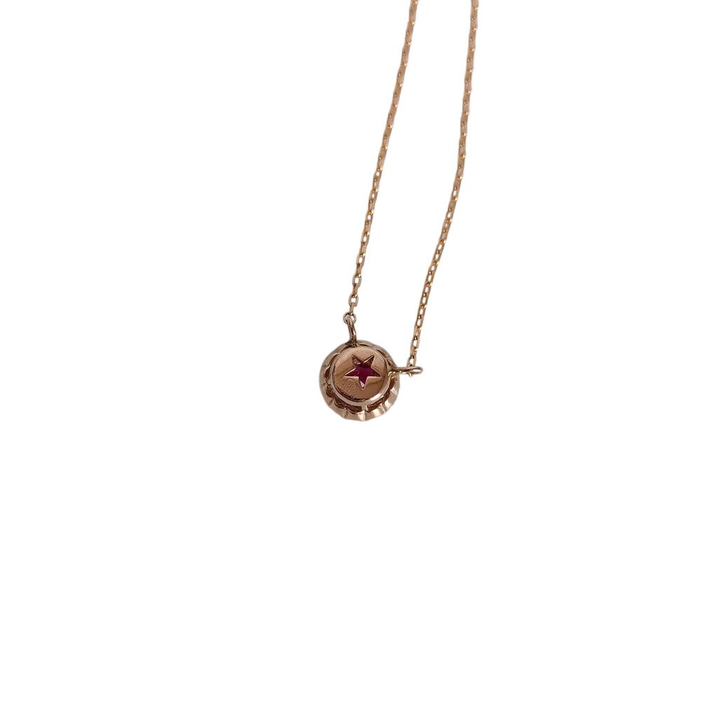 美品 STAR JEWELR スタージュエリー HALO K18PG ルビー ダイヤ 