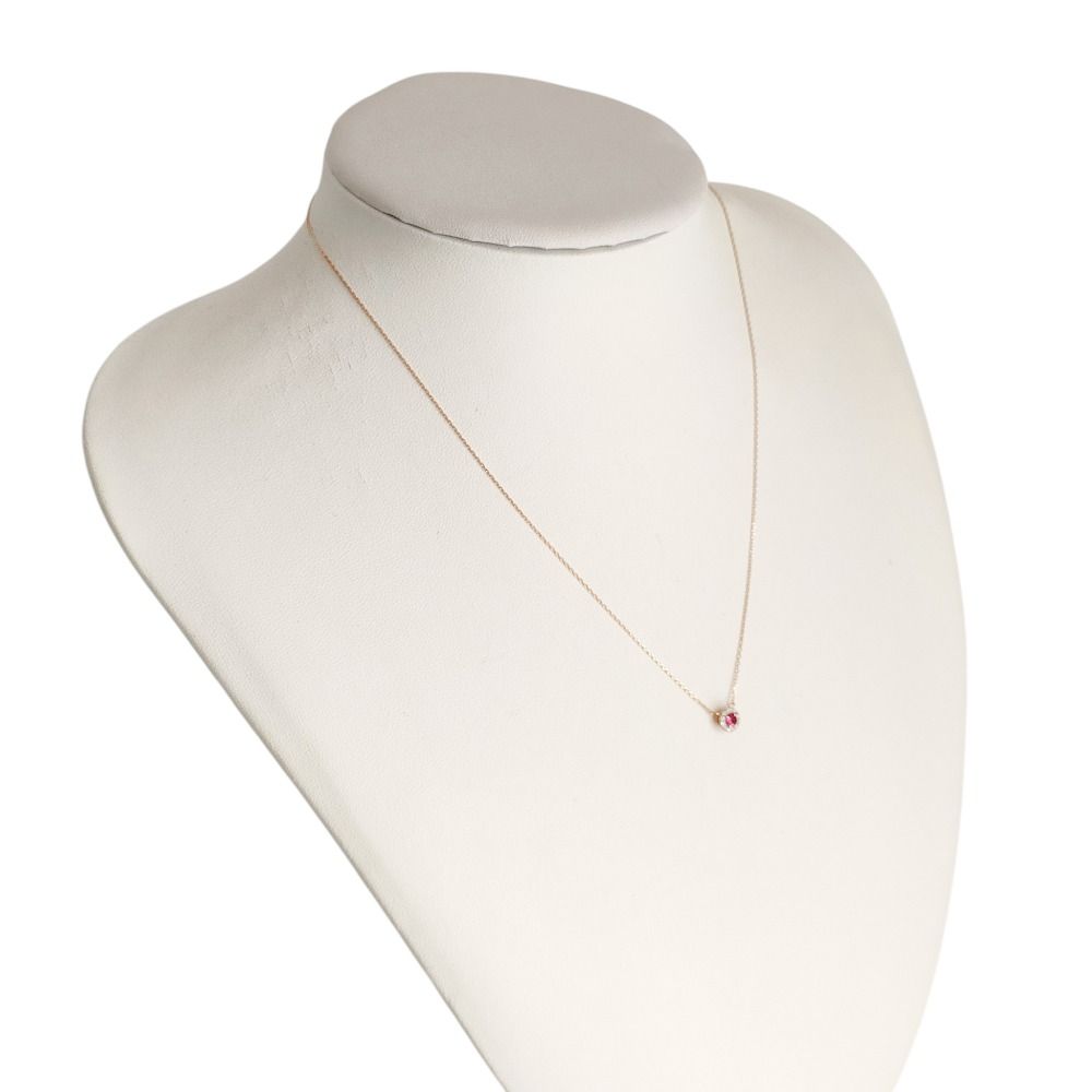 美品 STAR JEWELR スタージュエリー HALO K18PG ルビー ダイヤ 