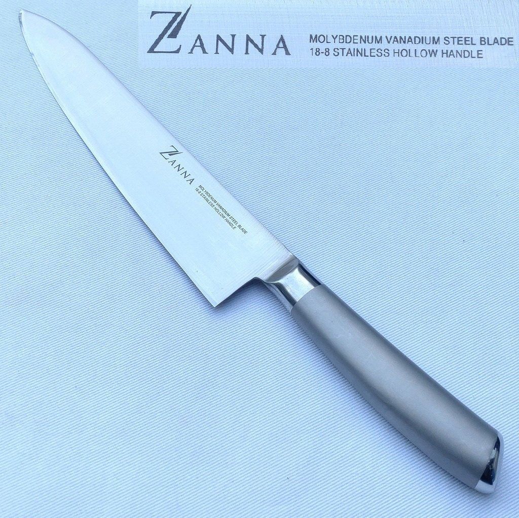牛刀包丁 ZANNA ツァンナ 刃長約215㎜ 両刃 オールステンレス