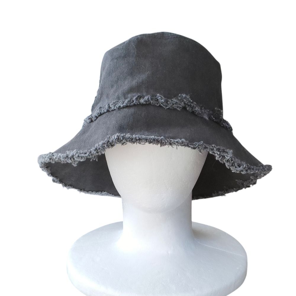 良品 miu miu ミュウミュウ 2023年製 デニム フリンジ バケットハット