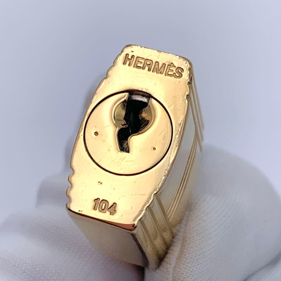 エルメス カデナ 24Kメッキ No.104 104番 鍵付き カデナキー