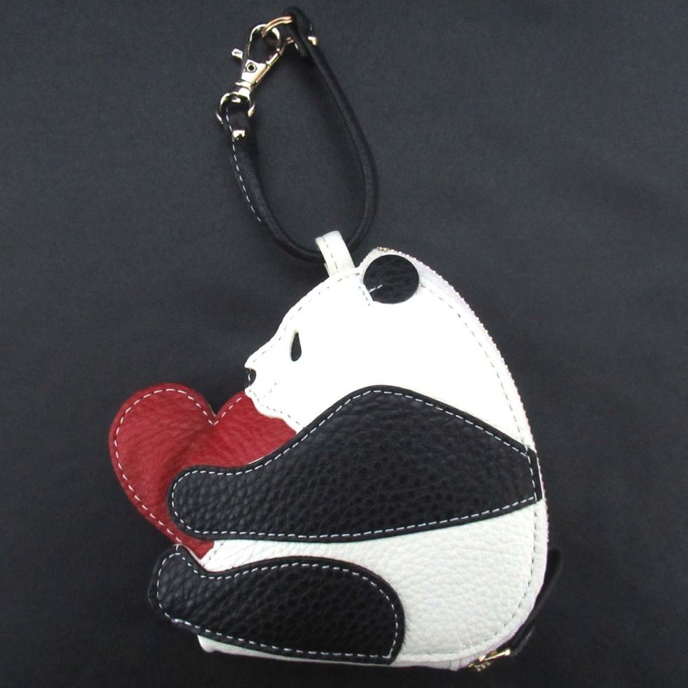 未使用 IBIZA イビザ レザー ハート パンダモチーフ コインケース キー
