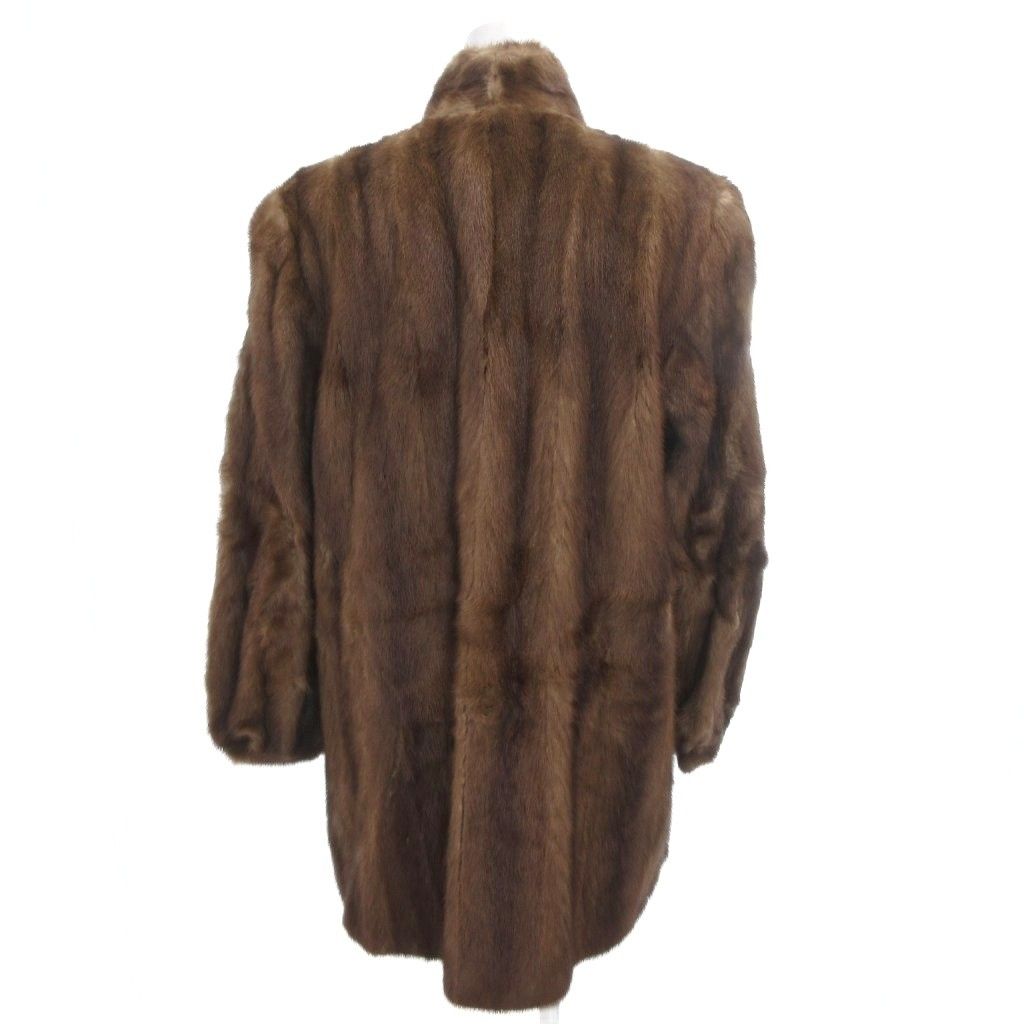 ロティニー ROTINY ファーコート ミンクファー 毛皮 ハーフ丈 15 茶
