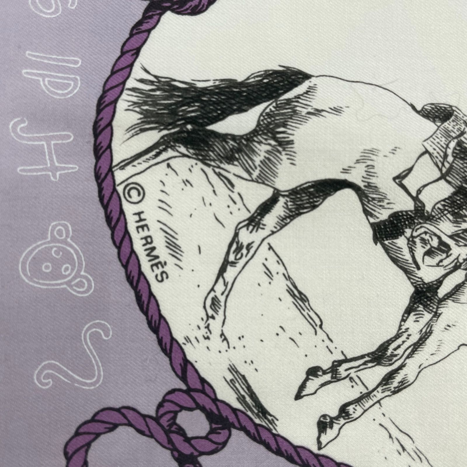 美品 HERMES エルメス スカーフ Rodeo des Cowgirls ロデオ・デ