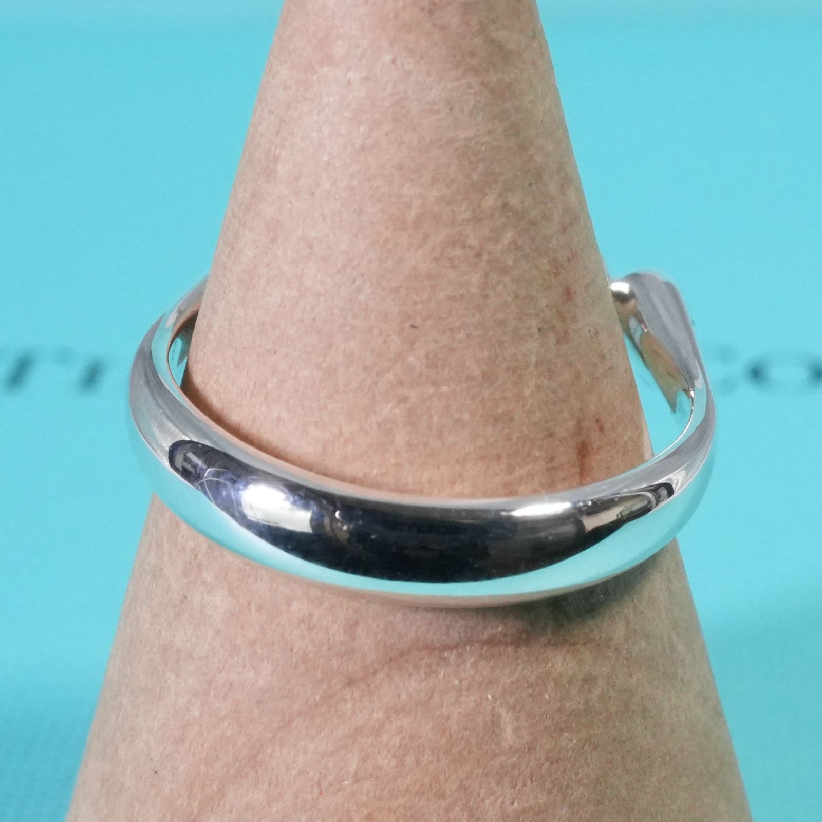 極美品8号 ティファニー オープンハート シルバー リング/25-2832