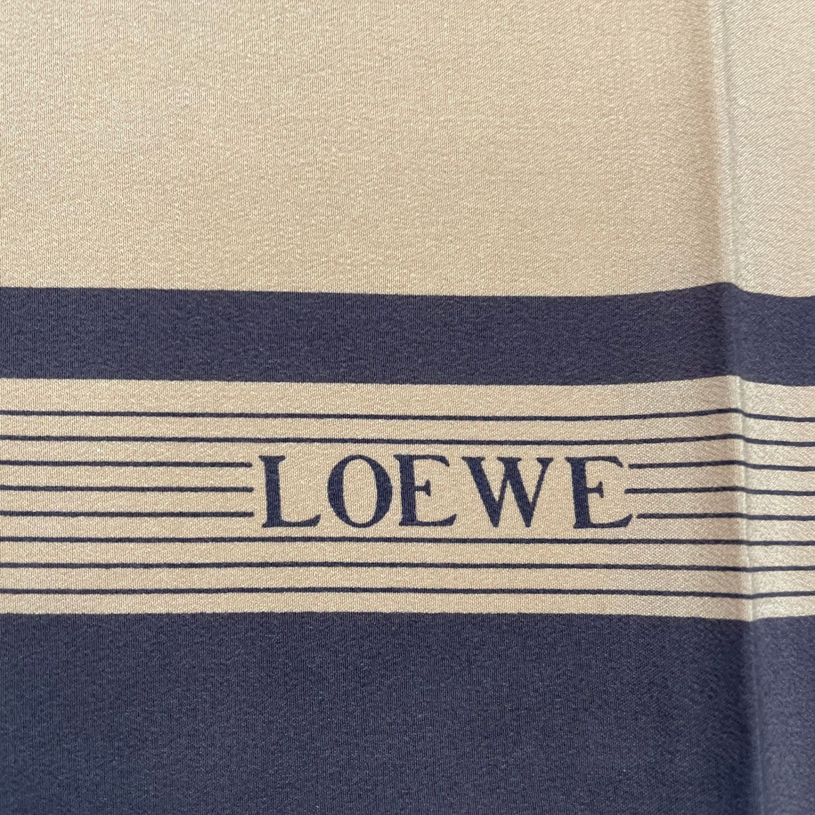 極美品 LOEWE ロエベ スカーフ アナグラム ロゴ ブラウン - メルカリ