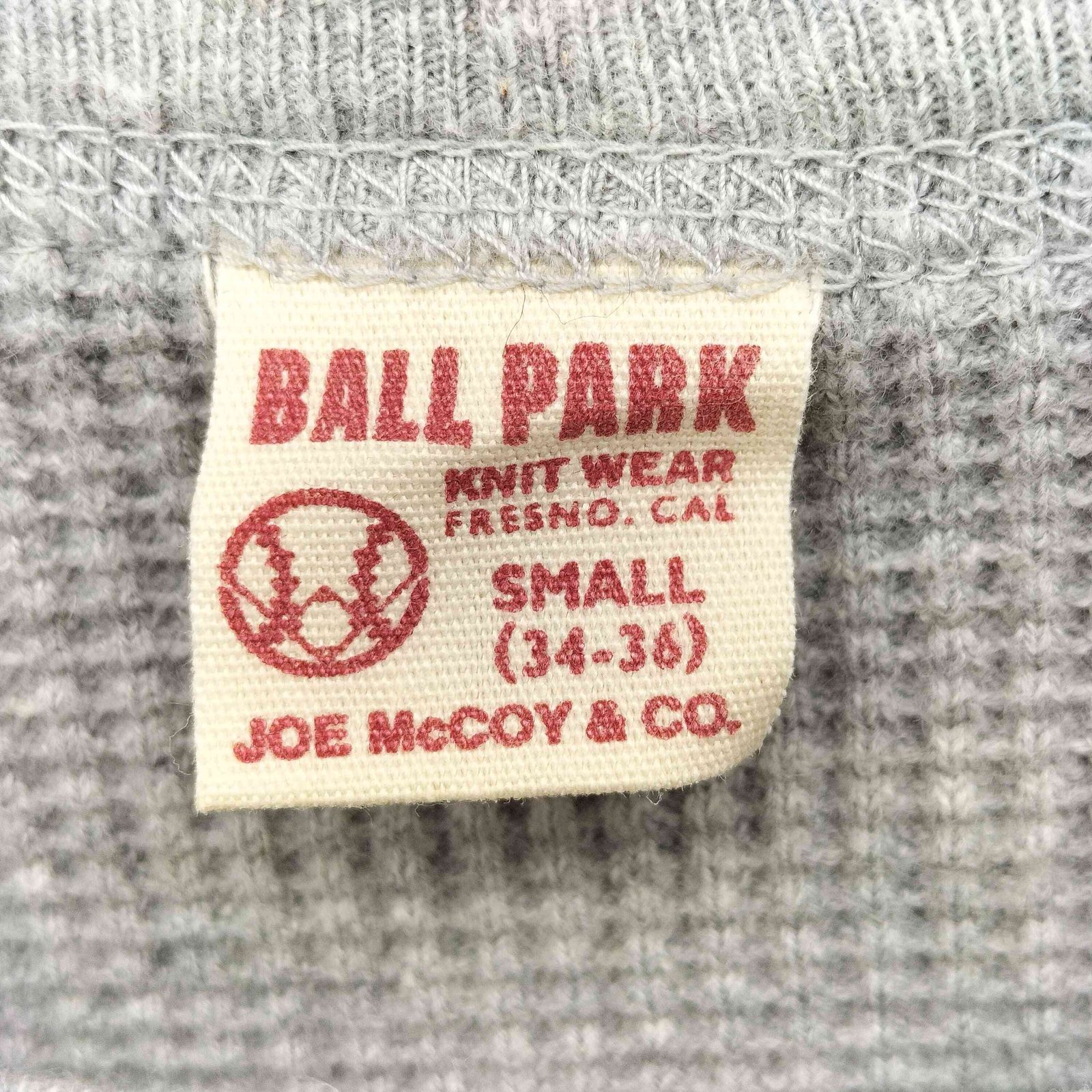 ジョーマッコイ JOE McCOY BALL PARK KNIT WEAR サーマル S/S クルー 