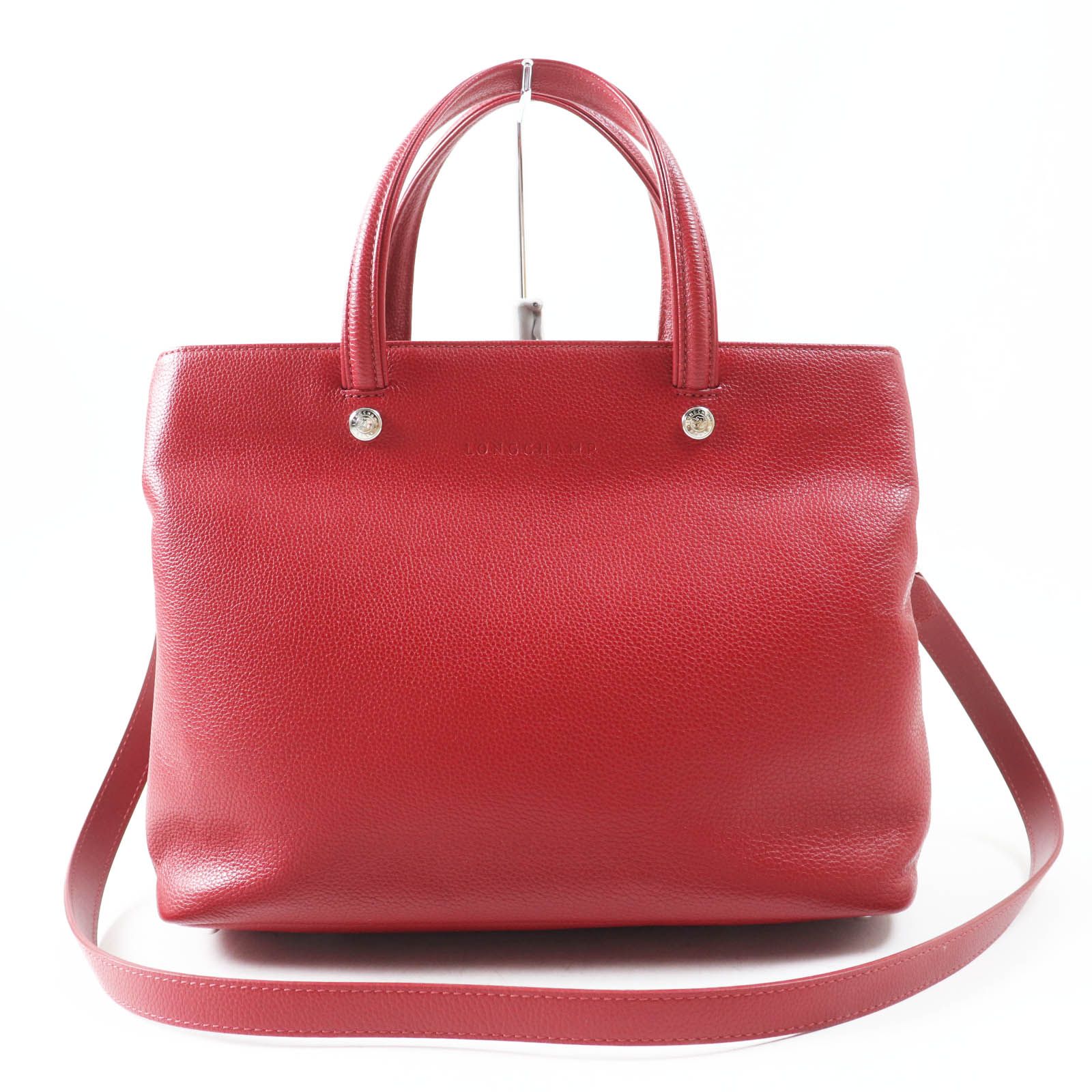極美品◎Longchamp ロンシャン ル・フローネ ロゴ刻印 2WAY ハンド