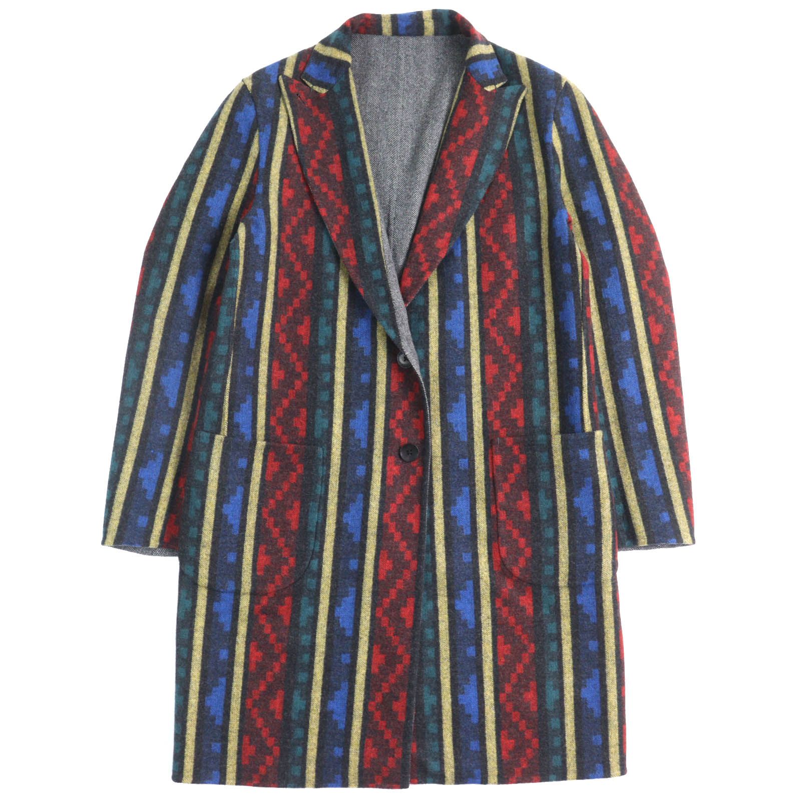極美品△ETRO エトロ 21AW ウール100％ ヘリンボーン 総柄 