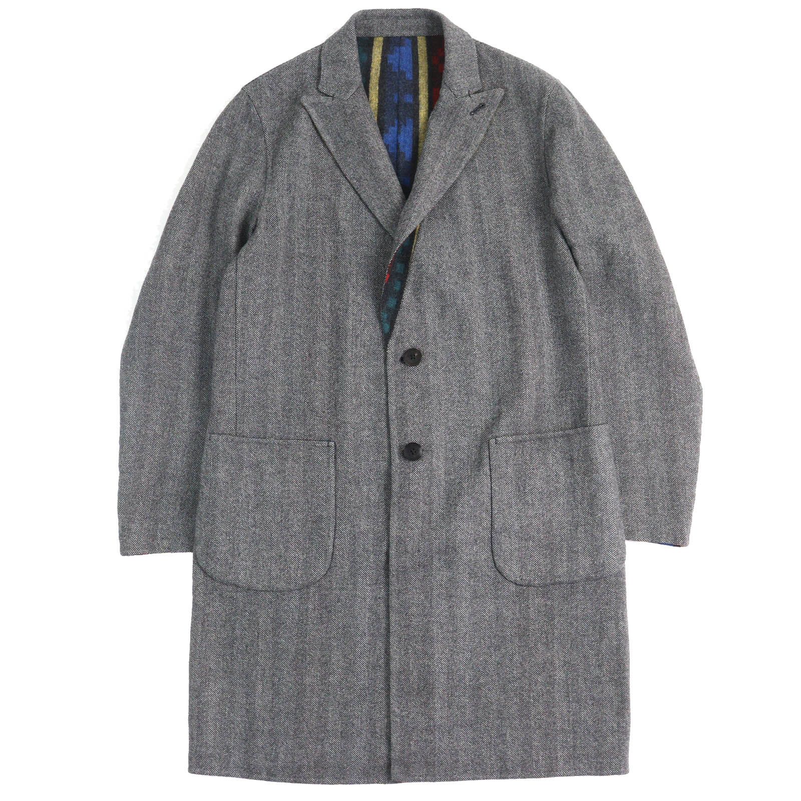 極美品△ETRO エトロ 21AW ウール100％ ヘリンボーン 総柄 