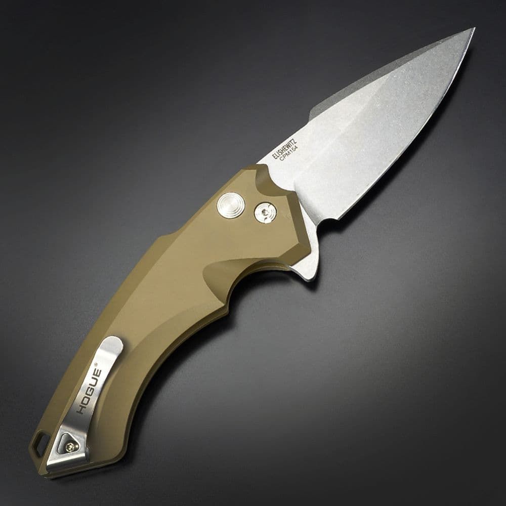 Hogue 折りたたみナイフ X 5 ボタンロック Tan スピアポイント HO 34554 18歳以上