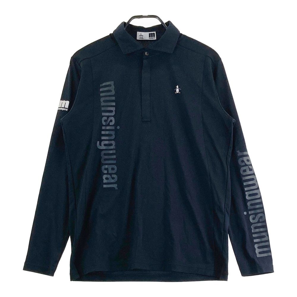 サイズ：L MUNSING WEAR マンシングウェア ハーフジップ長袖ポロシャツ