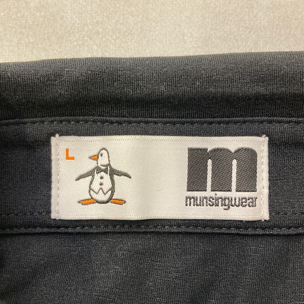 サイズ：L MUNSING WEAR マンシングウェア ハーフジップ長袖ポロシャツ
