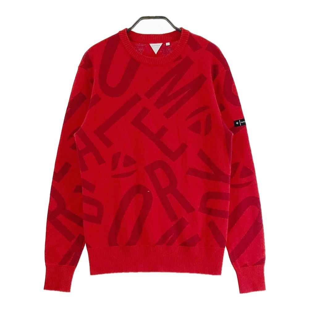 サイズ：M TAYLOR MADE テーラーメイド ニットセーター ロゴ総柄