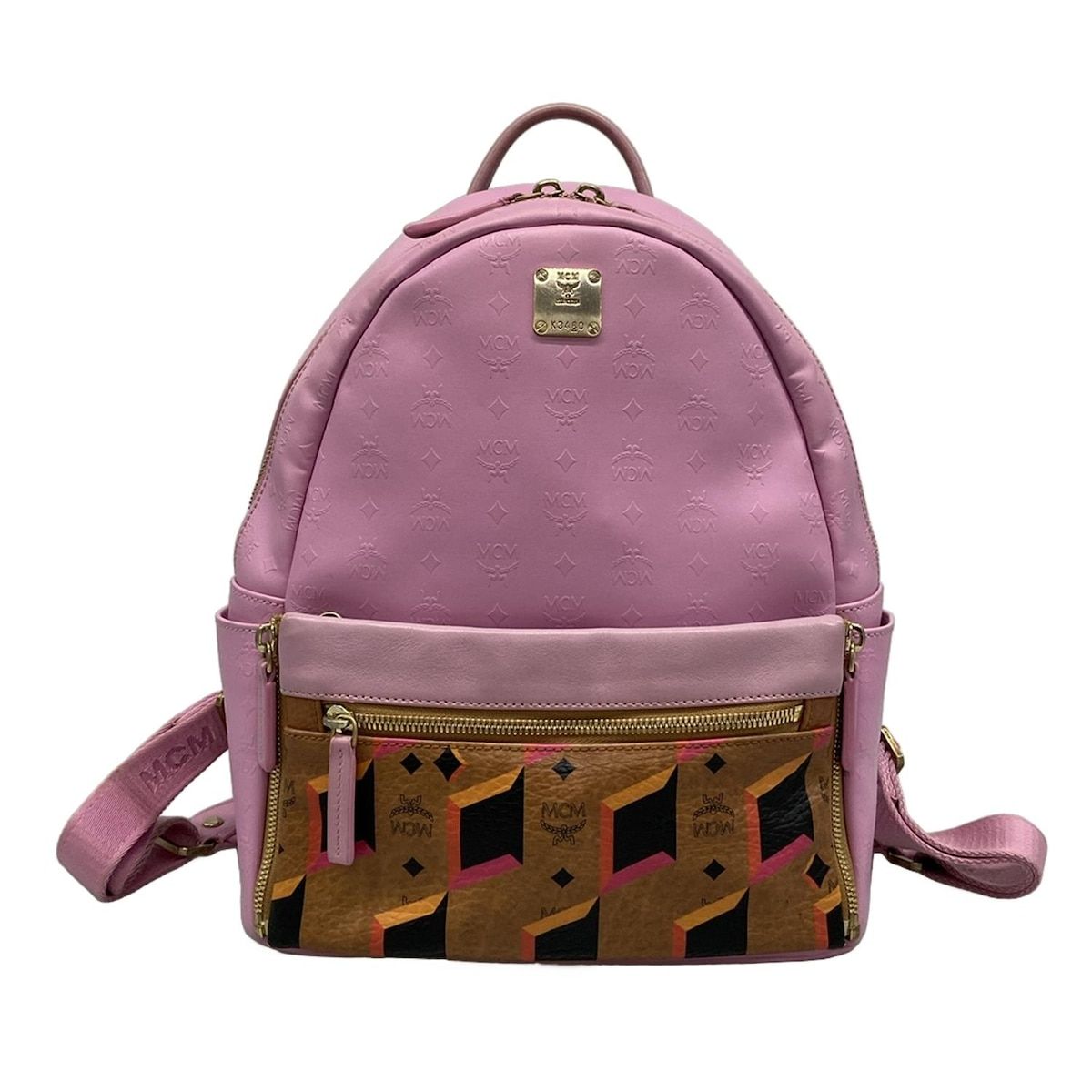 MCM(エムシーエム) リュックサック MMK5SVE45PK001 ピンク レザー 