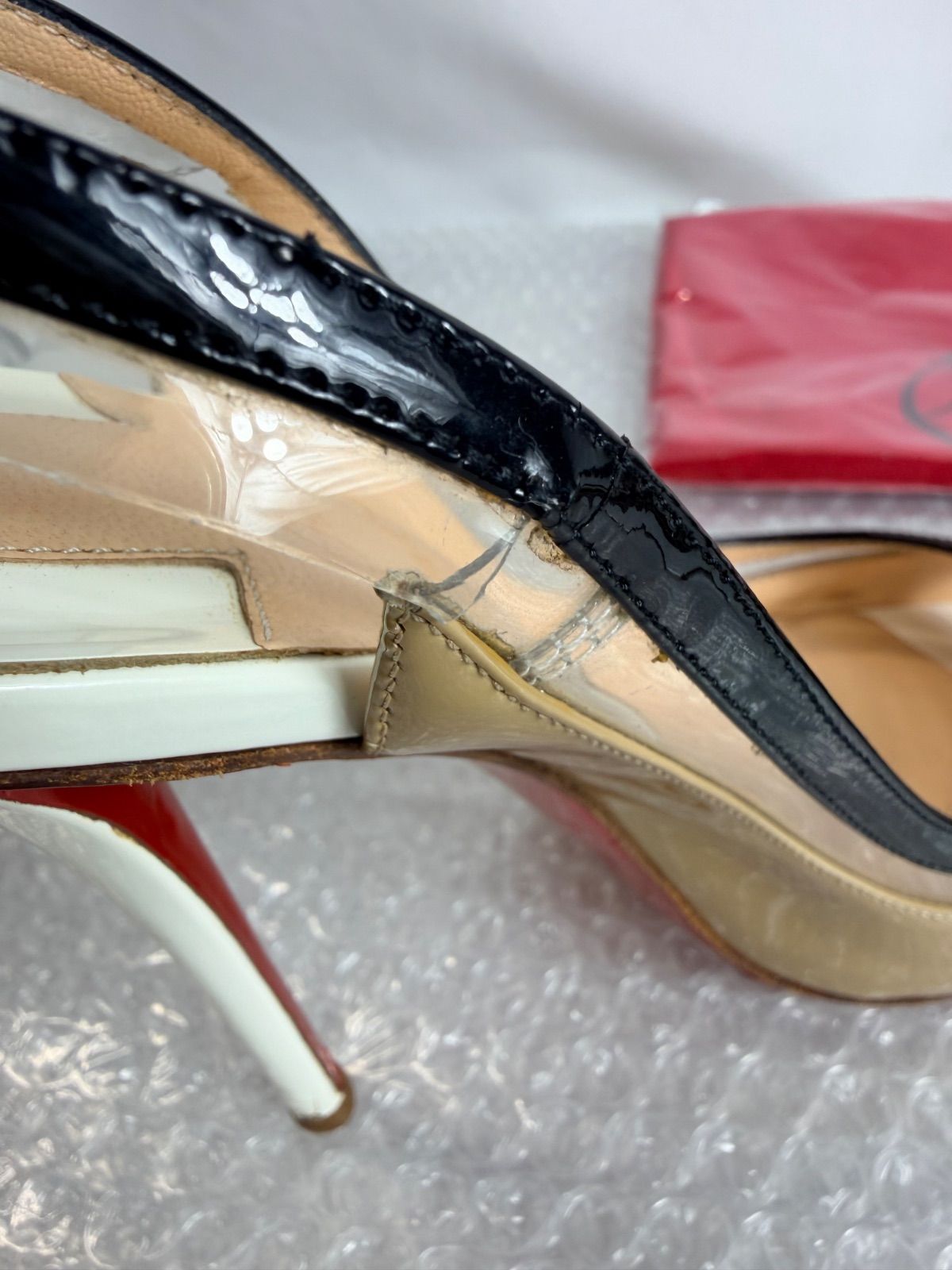 クリスチャンルブタン ビニール クリア サンダル ハイヒール パンプス