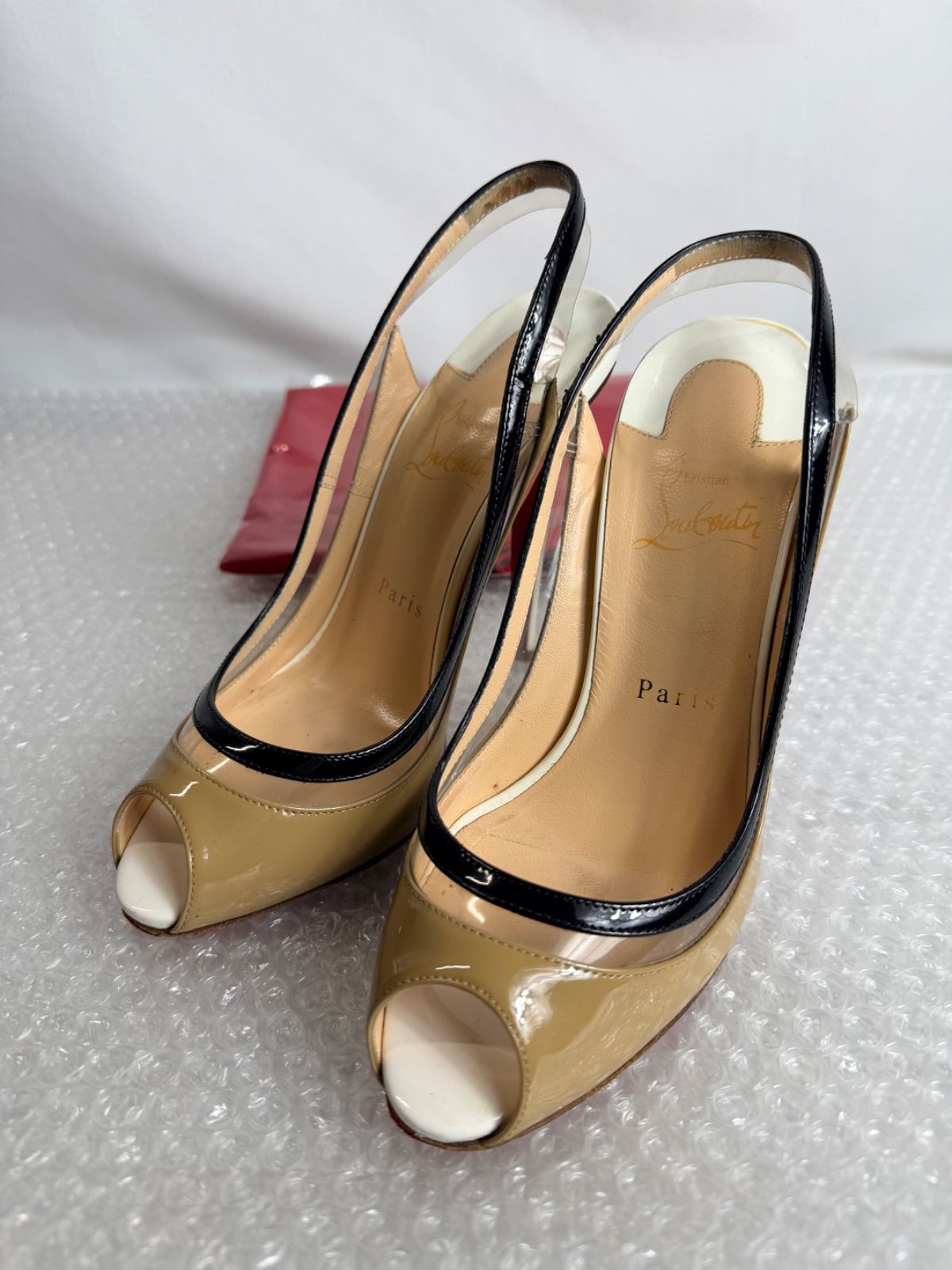 クリスチャンルブタン ビニール クリア サンダル ハイヒール パンプス