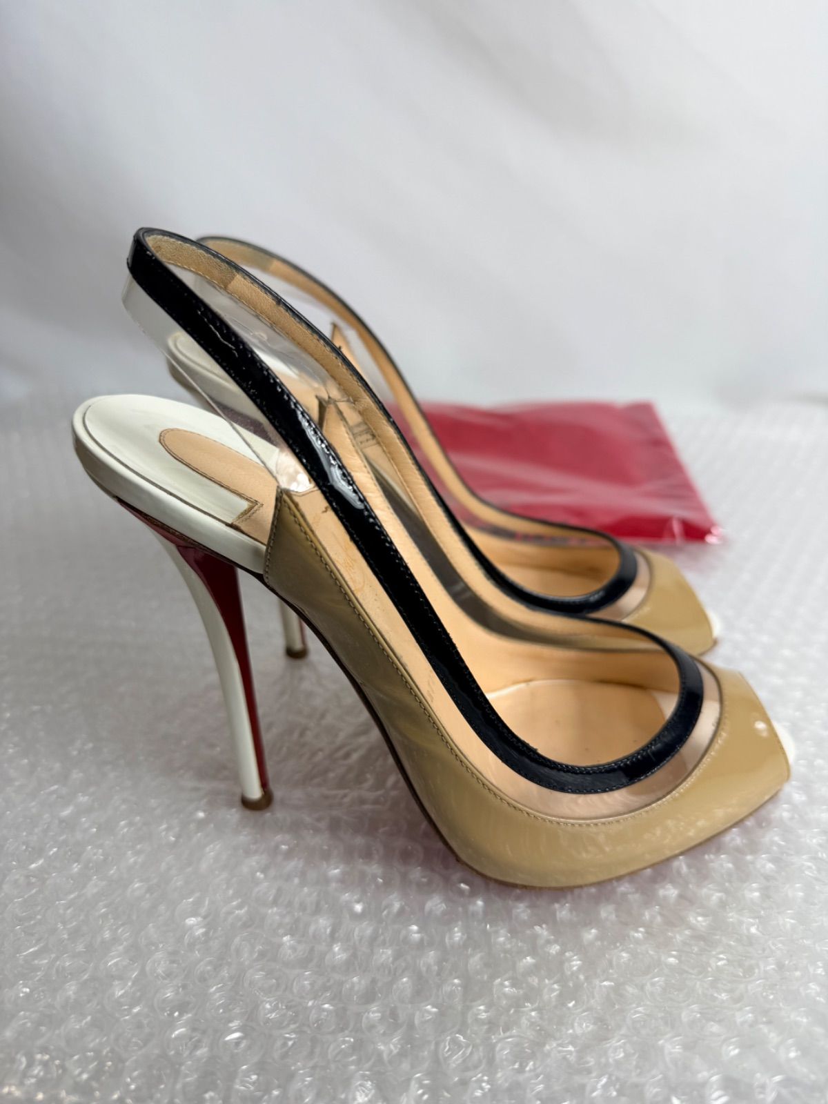 クリスチャンルブタン ビニール クリア サンダル ハイヒール パンプス