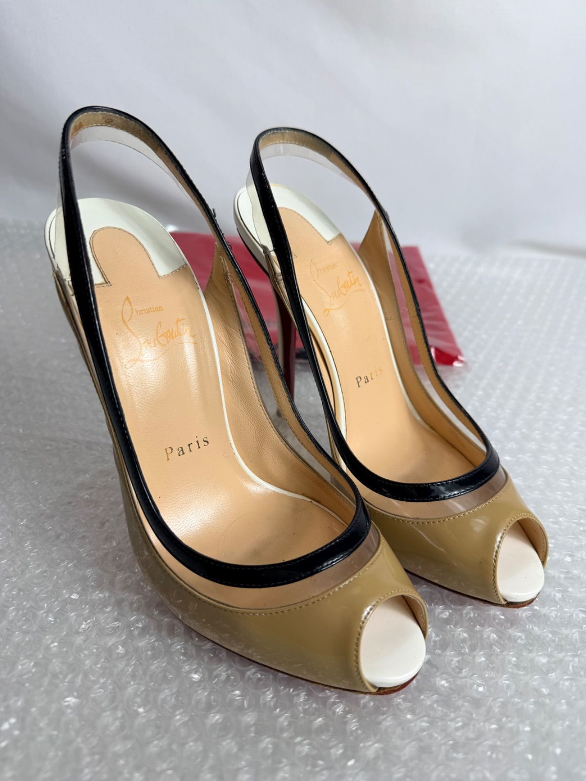 クリスチャンルブタン ビニール クリア サンダル ハイヒール パンプス