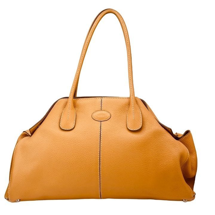 TODS トッズ ジレリ レザー トートバッグ イエローブラウン - メルカリ