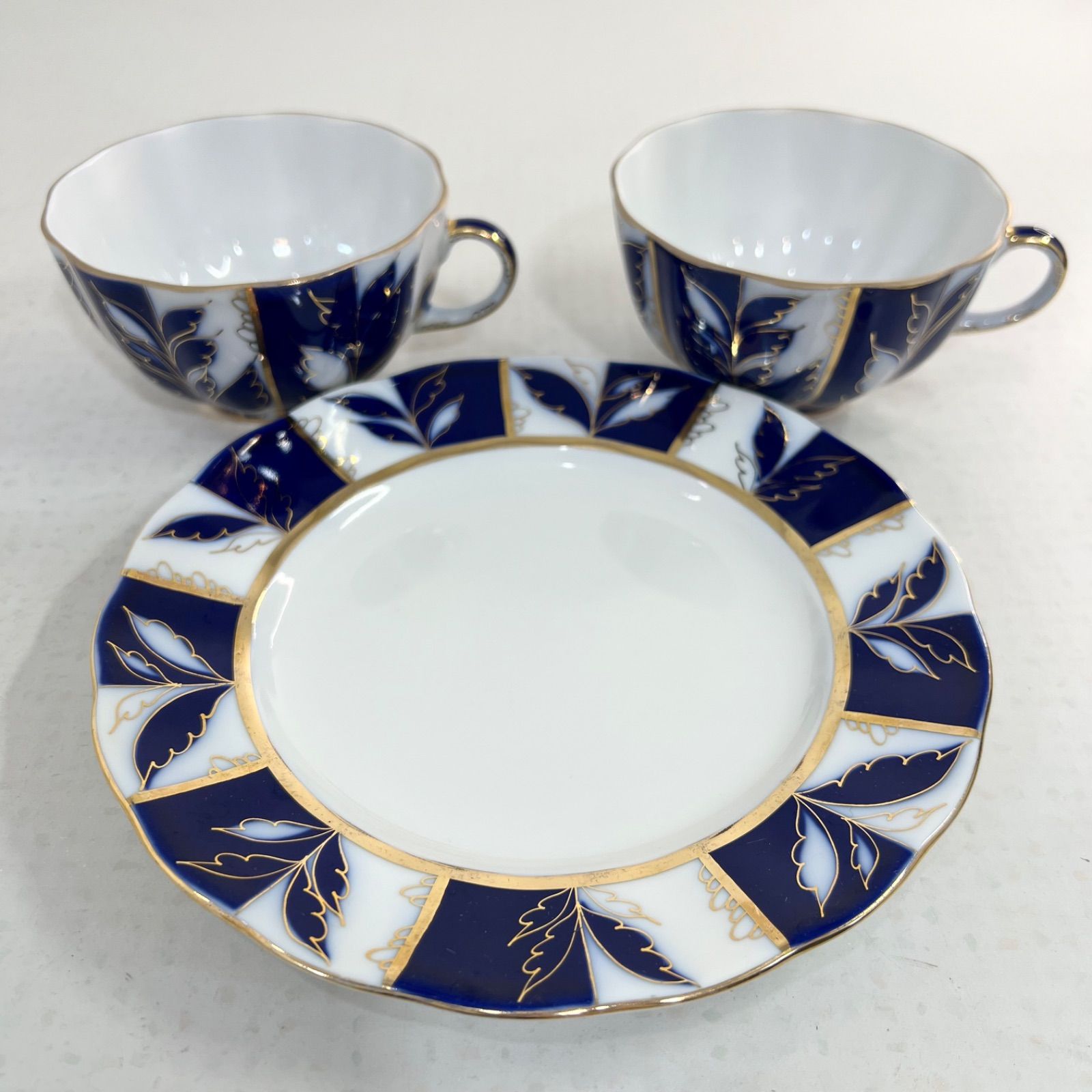 3点セット ロモノーソフ インペリアル ポーセリン カップ ソーサー プレート ティーカップ Imperial Porcelain サンクトペテルブルク
