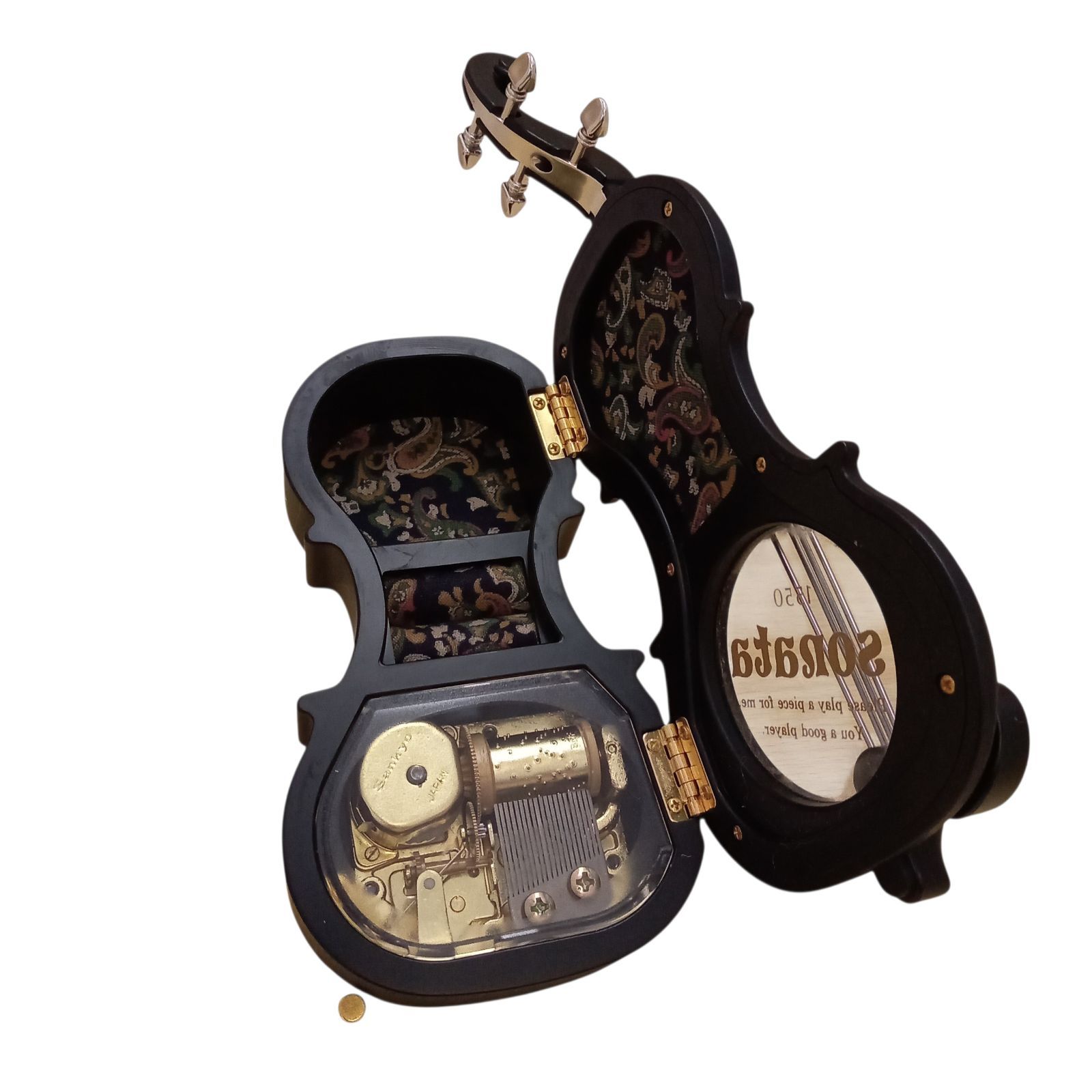 X02048 オルゴール バイオリン型 LADY MATE SORATA 君がいるだけで