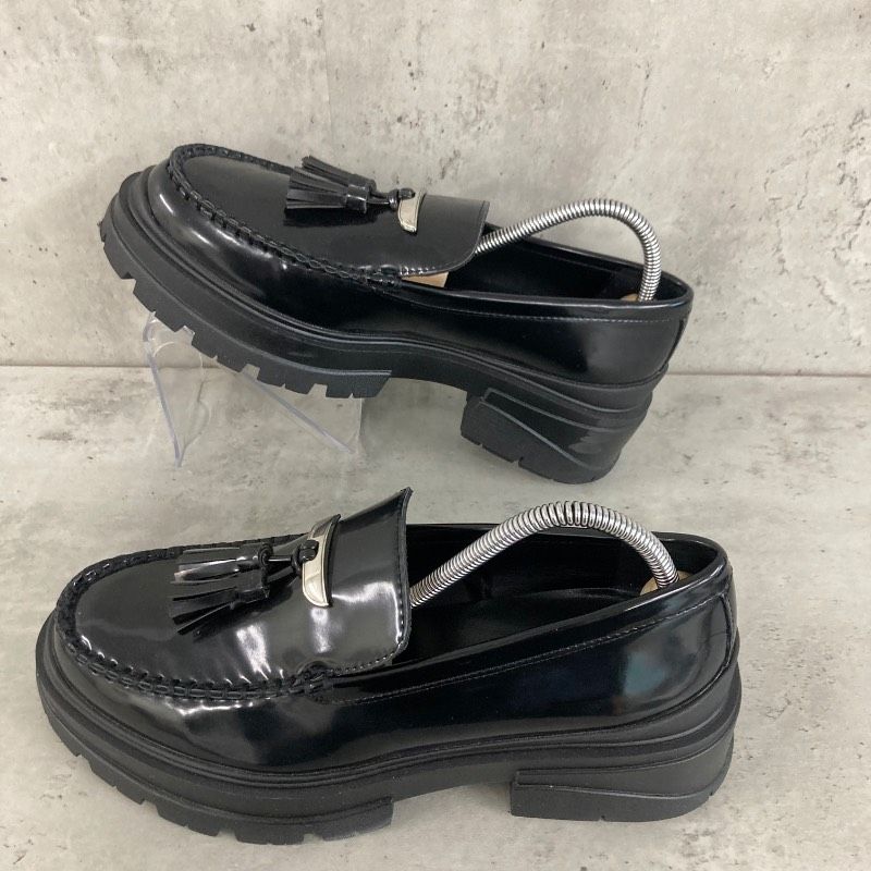 美品 ZARA ザラ トラックソールタッセルローファー 37 23.5cm 厚底