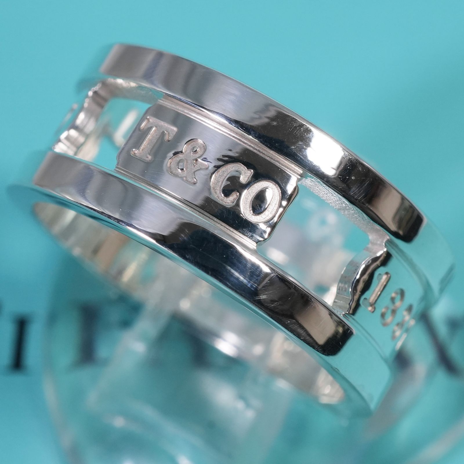 極美品21.5号 ティファニー エレメント シルバー リング/25-3005