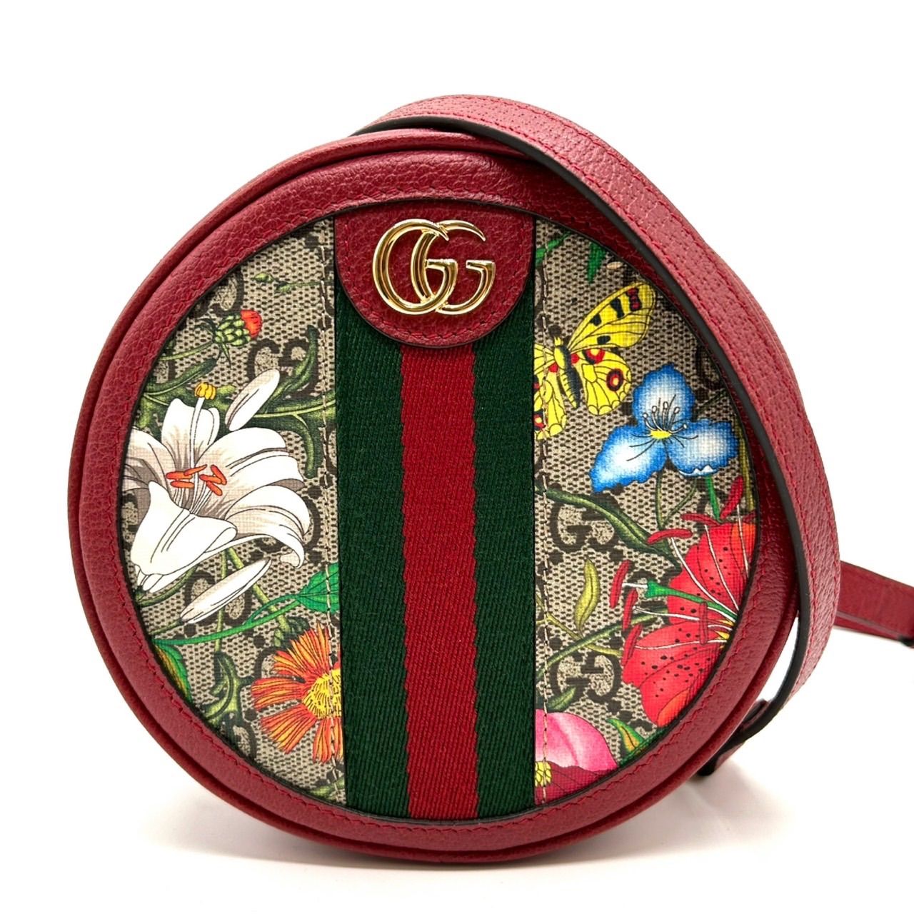 GUCCI グッチ GG フローラ バックパック レザー キャンバス レディース