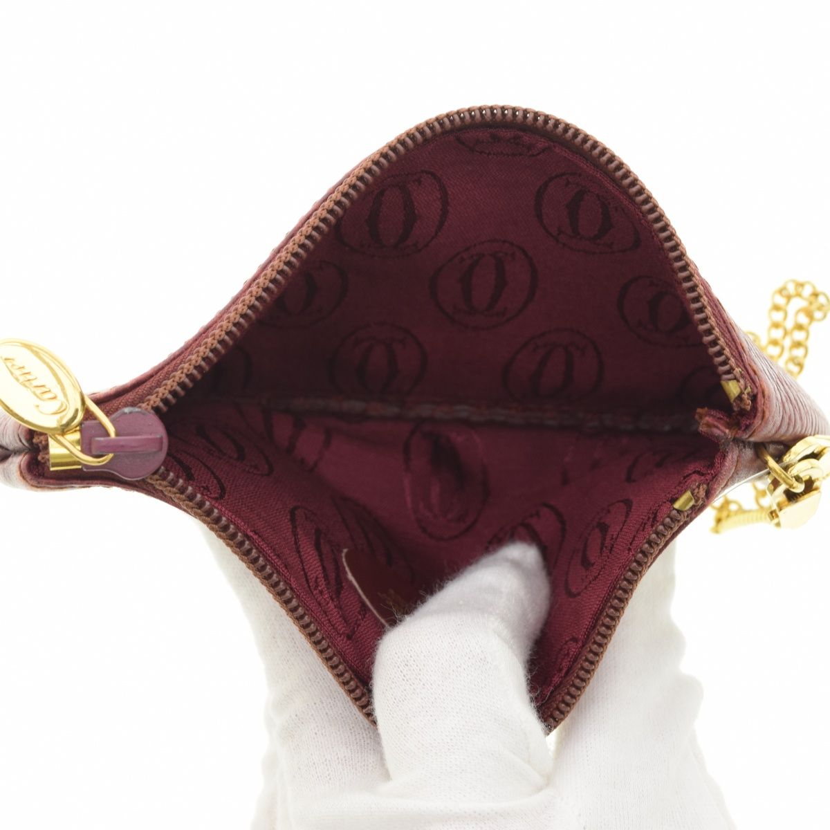 CARTIER】マストライン チェーンレザーポーチ - メルカリ