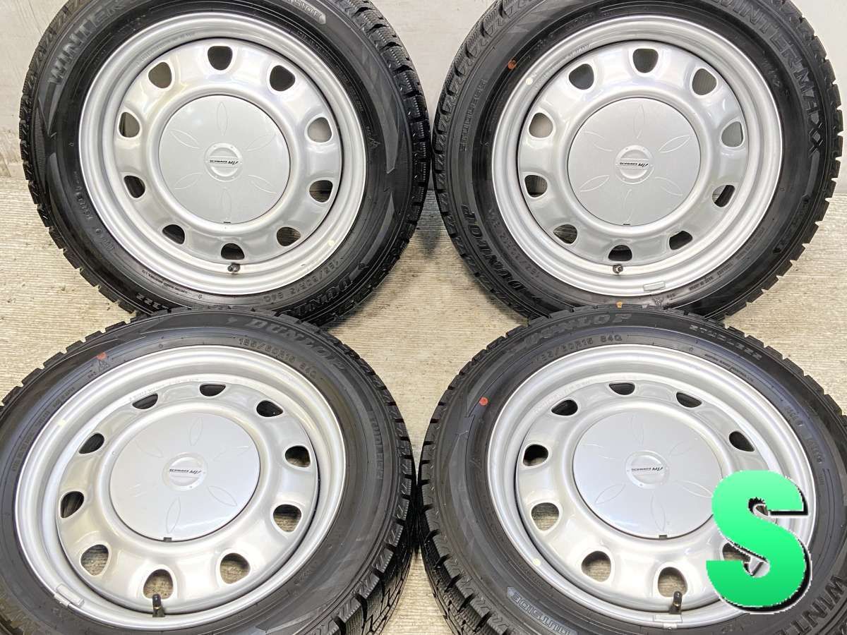 185/60R15 ダンロップ ウィンターマックス WM02 SCHWARZ V10 15x6.0