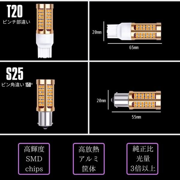 セルシオ UCF30/31 H12.8～H15.7 T20 ピンチ部違い ウインカー 爆光