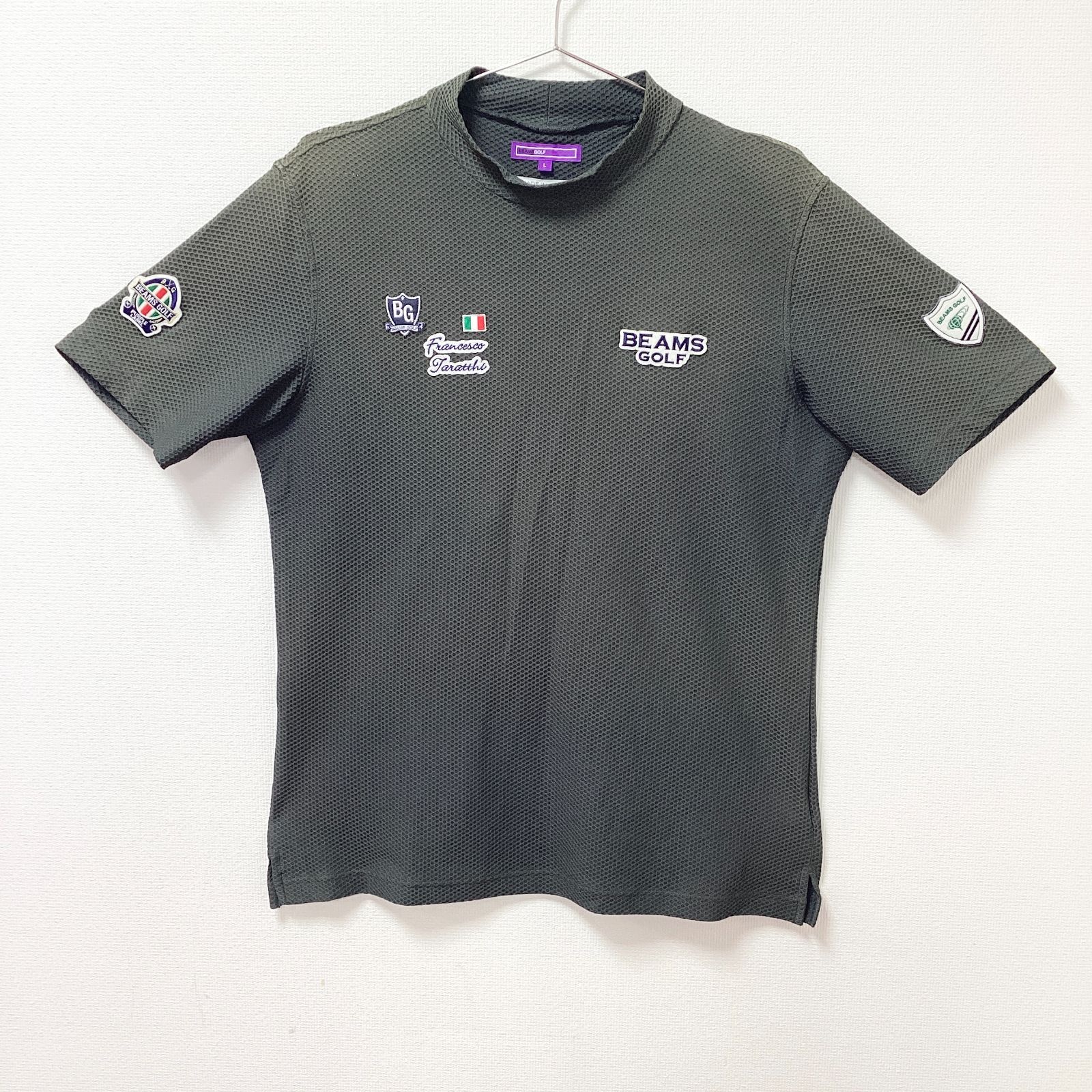 古着 美品 BEAMS GOLF ビームス ゴルフ 吸水速乾 UVカット 半袖モック 