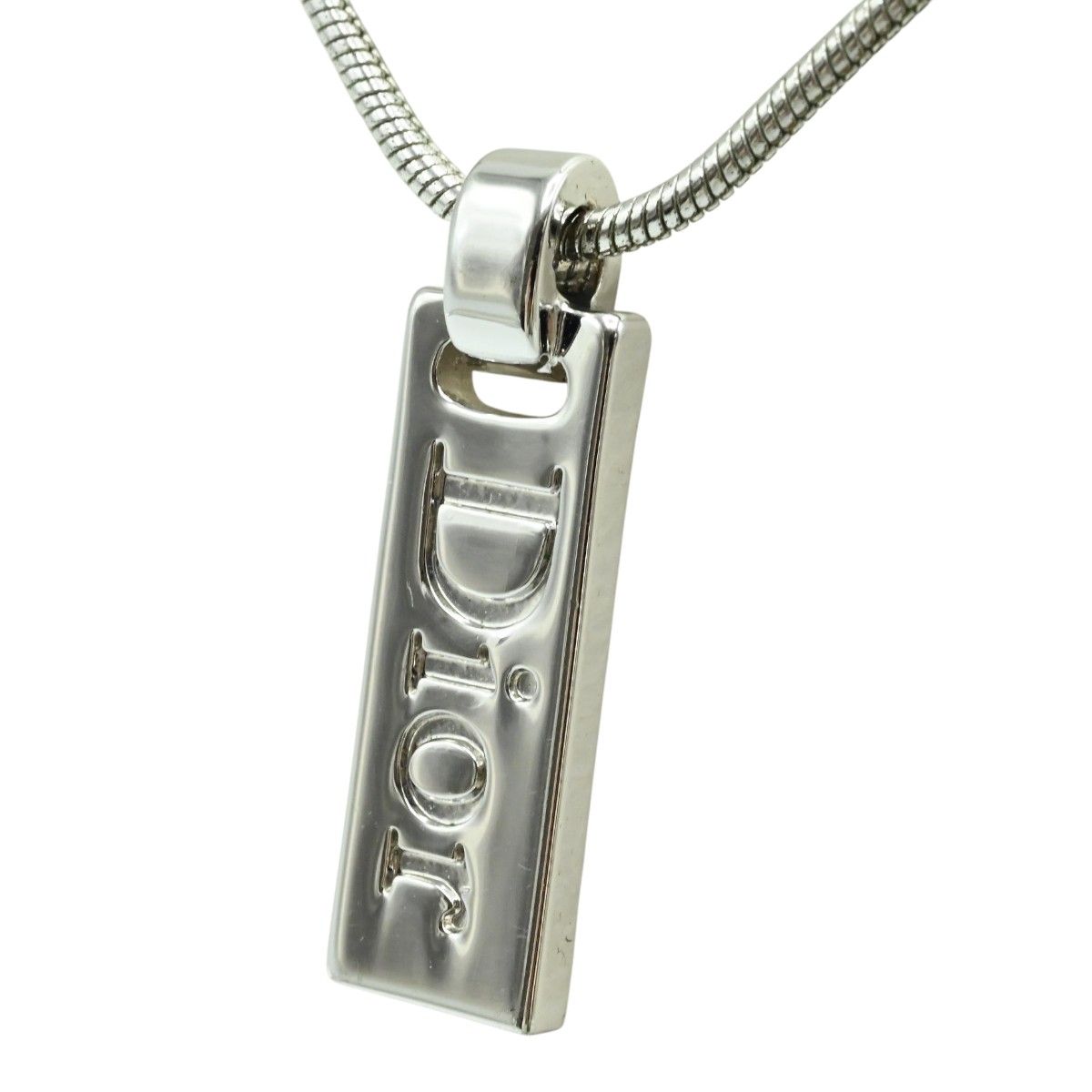 Christian Dior クリスチャンディオール ロゴプレート GP ネックレス